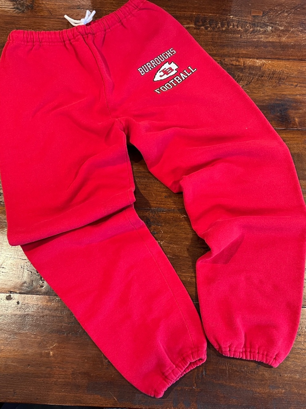 Vintage Red Russell Athletic John Burroughs High School Football Sweatpants
